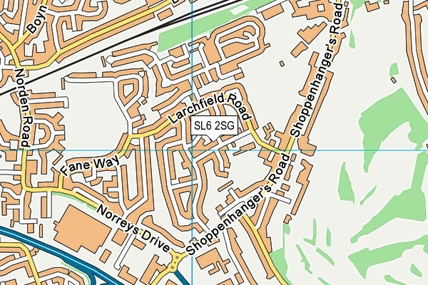 SL6 2SG map - OS VectorMap District (Ordnance Survey)
