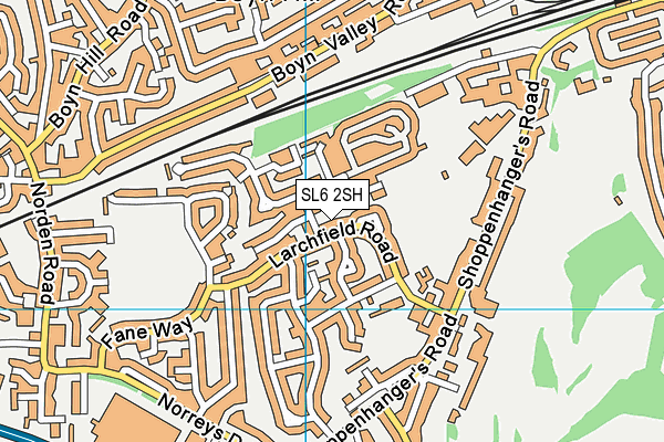 SL6 2SH map - OS VectorMap District (Ordnance Survey)