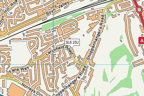 SL6 2SJ map - OS VectorMap District (Ordnance Survey)