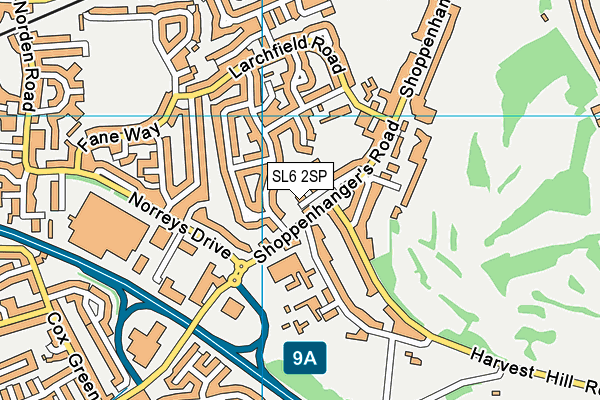 SL6 2SP map - OS VectorMap District (Ordnance Survey)