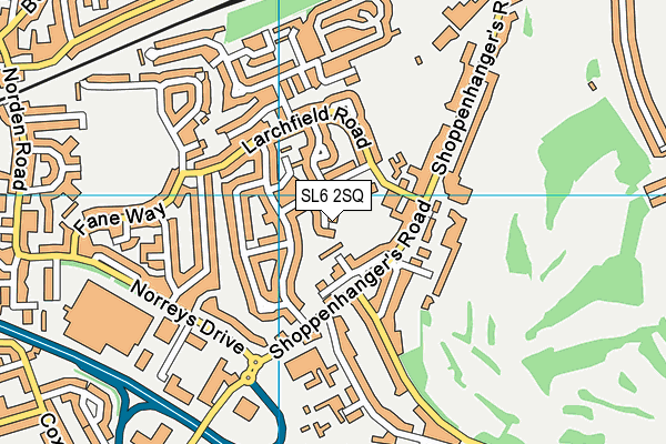 SL6 2SQ map - OS VectorMap District (Ordnance Survey)