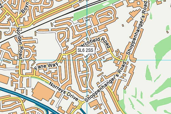 SL6 2SS map - OS VectorMap District (Ordnance Survey)