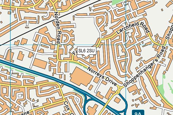 SL6 2SU map - OS VectorMap District (Ordnance Survey)
