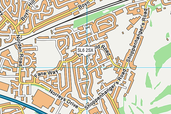 SL6 2SX map - OS VectorMap District (Ordnance Survey)