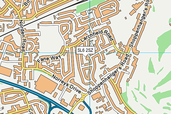 SL6 2SZ map - OS VectorMap District (Ordnance Survey)