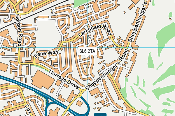SL6 2TA map - OS VectorMap District (Ordnance Survey)
