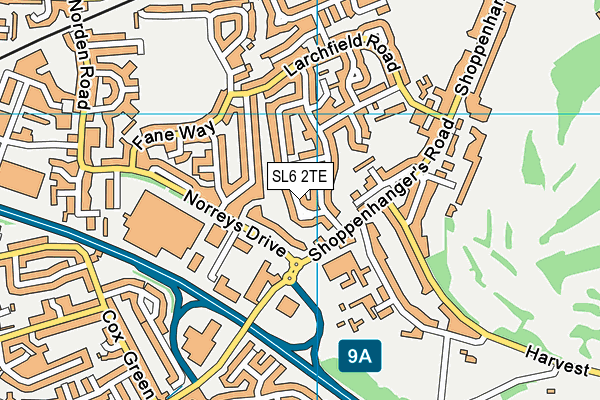 SL6 2TE map - OS VectorMap District (Ordnance Survey)