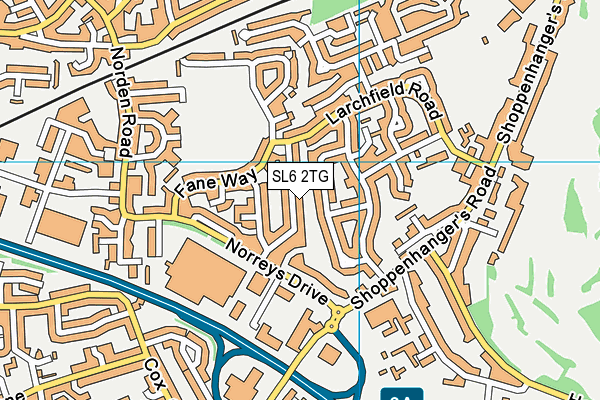 SL6 2TG map - OS VectorMap District (Ordnance Survey)
