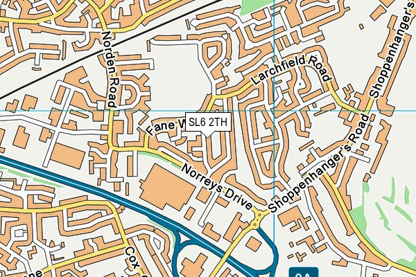 SL6 2TH map - OS VectorMap District (Ordnance Survey)