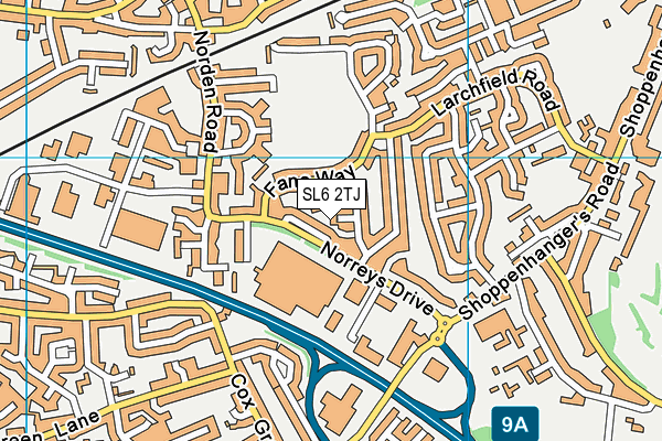 SL6 2TJ map - OS VectorMap District (Ordnance Survey)