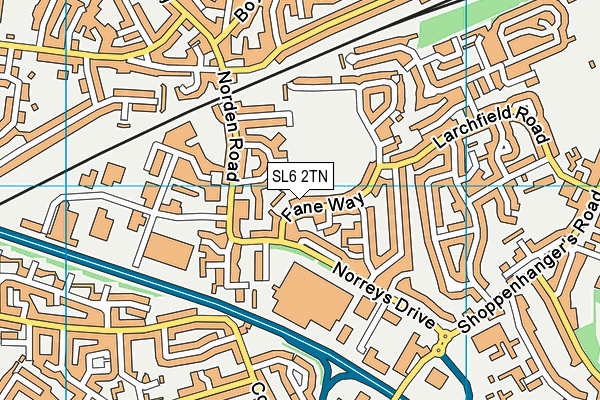 SL6 2TN map - OS VectorMap District (Ordnance Survey)