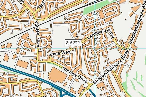 SL6 2TP map - OS VectorMap District (Ordnance Survey)