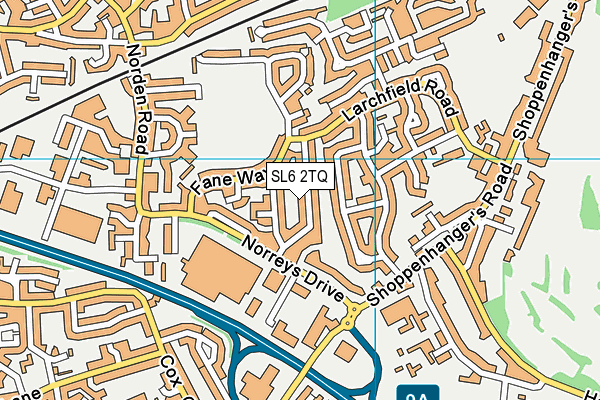 SL6 2TQ map - OS VectorMap District (Ordnance Survey)