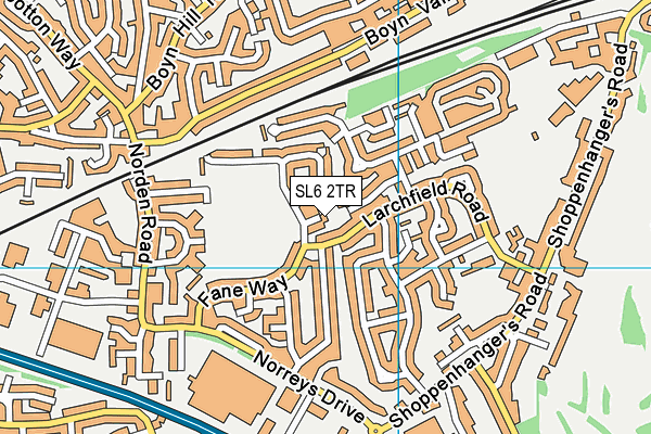 SL6 2TR map - OS VectorMap District (Ordnance Survey)