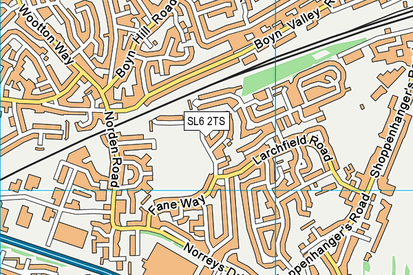 SL6 2TS map - OS VectorMap District (Ordnance Survey)