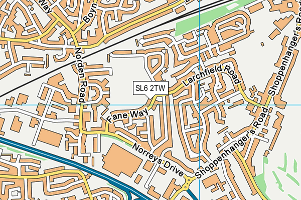 SL6 2TW map - OS VectorMap District (Ordnance Survey)