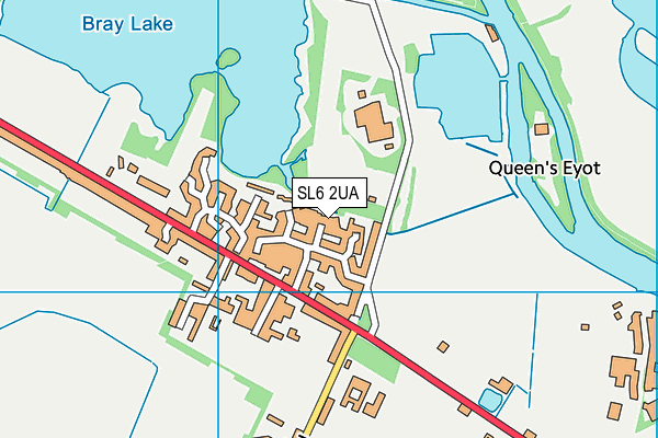 SL6 2UA map - OS VectorMap District (Ordnance Survey)