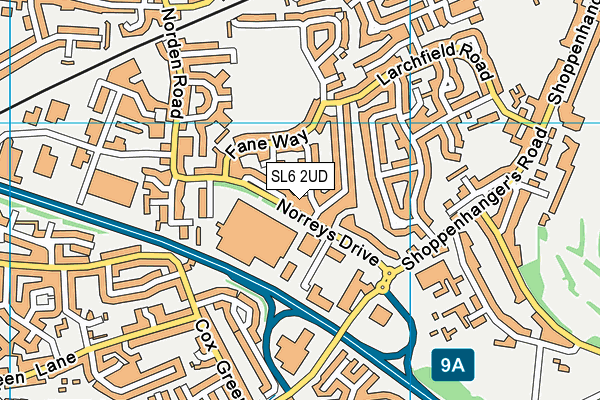 SL6 2UD map - OS VectorMap District (Ordnance Survey)