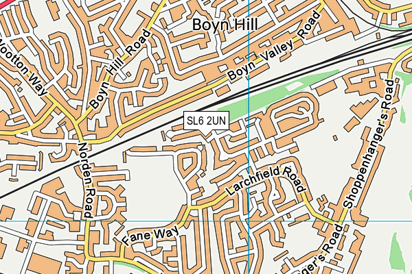 SL6 2UN map - OS VectorMap District (Ordnance Survey)