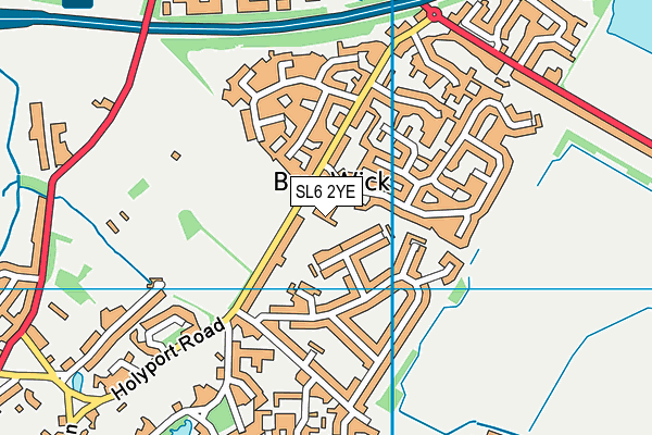 SL6 2YE map - OS VectorMap District (Ordnance Survey)