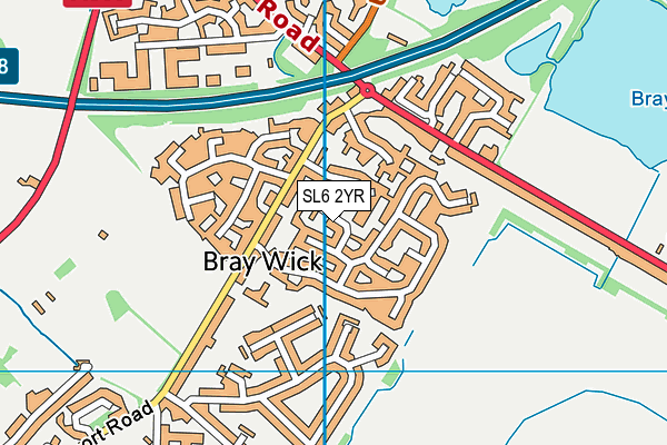 SL6 2YR map - OS VectorMap District (Ordnance Survey)