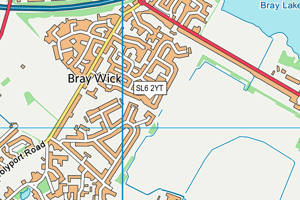 SL6 2YT map - OS VectorMap District (Ordnance Survey)
