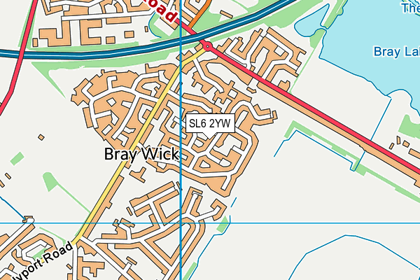 SL6 2YW map - OS VectorMap District (Ordnance Survey)