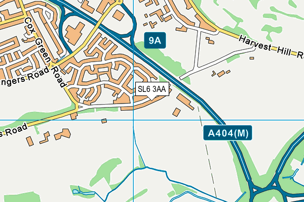 SL6 3AA map - OS VectorMap District (Ordnance Survey)