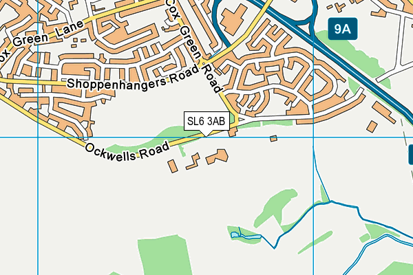 SL6 3AB map - OS VectorMap District (Ordnance Survey)