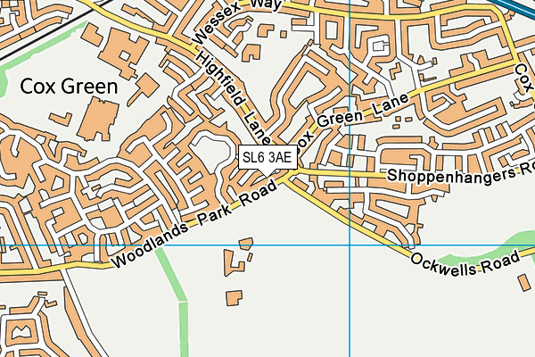 SL6 3AE map - OS VectorMap District (Ordnance Survey)