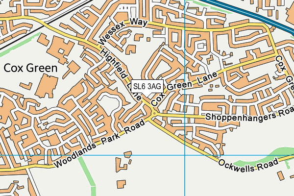 SL6 3AG map - OS VectorMap District (Ordnance Survey)
