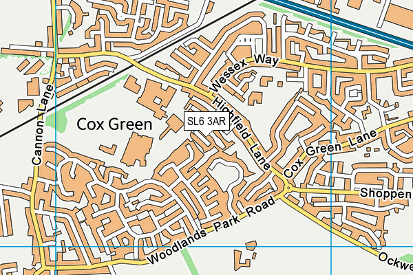 Lowbrook Academy map (SL6 3AR) - OS VectorMap District (Ordnance Survey)