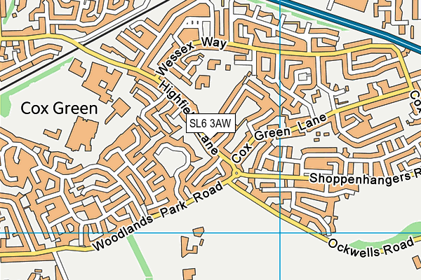 SL6 3AW map - OS VectorMap District (Ordnance Survey)