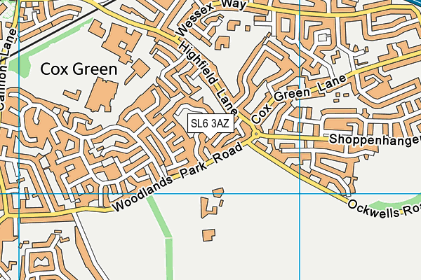 SL6 3AZ map - OS VectorMap District (Ordnance Survey)
