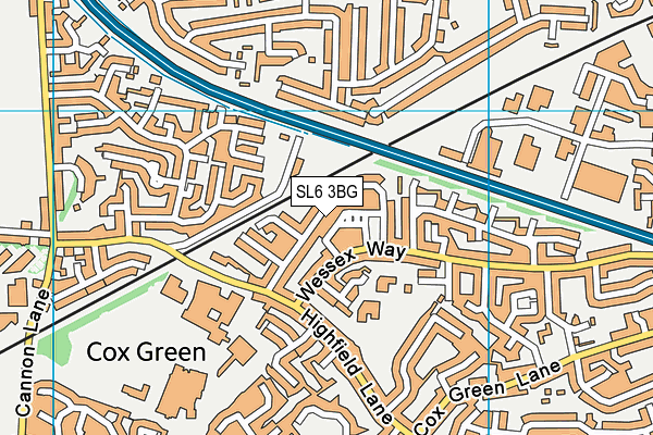 SL6 3BG map - OS VectorMap District (Ordnance Survey)