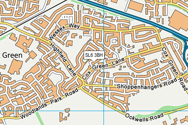 SL6 3BH map - OS VectorMap District (Ordnance Survey)