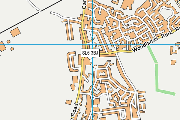 SL6 3BJ map - OS VectorMap District (Ordnance Survey)