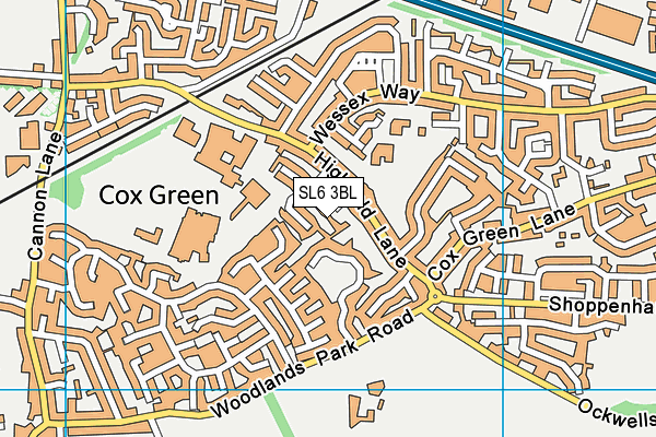 SL6 3BL map - OS VectorMap District (Ordnance Survey)