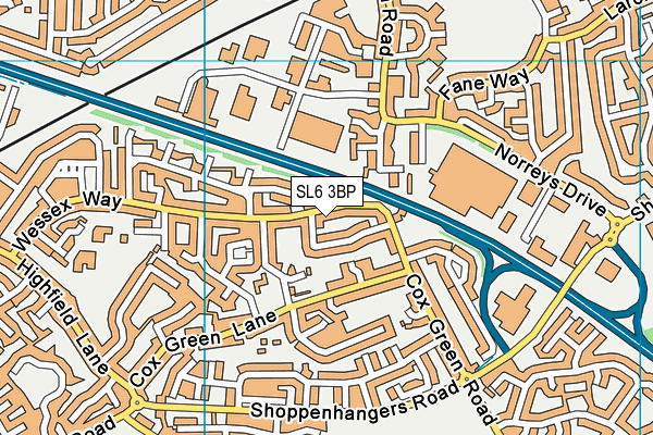 SL6 3BP map - OS VectorMap District (Ordnance Survey)