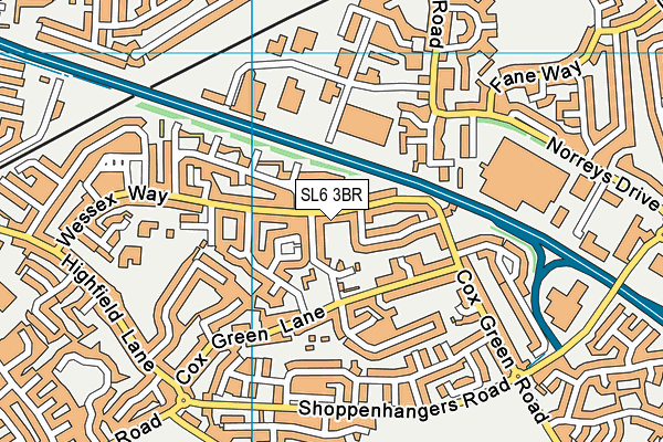 SL6 3BR map - OS VectorMap District (Ordnance Survey)