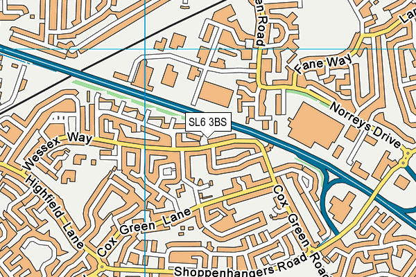 SL6 3BS map - OS VectorMap District (Ordnance Survey)
