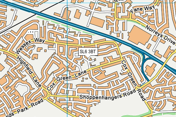SL6 3BT map - OS VectorMap District (Ordnance Survey)