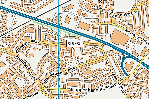 SL6 3BU map - OS VectorMap District (Ordnance Survey)
