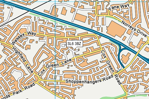 SL6 3BZ map - OS VectorMap District (Ordnance Survey)