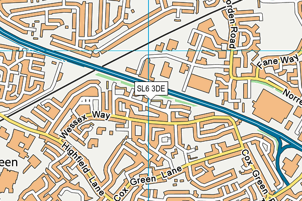 SL6 3DE map - OS VectorMap District (Ordnance Survey)