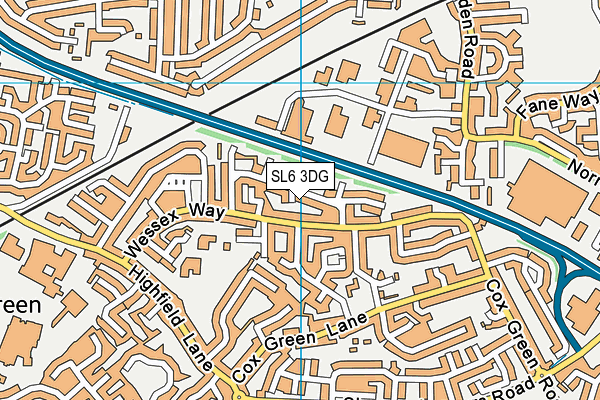 SL6 3DG map - OS VectorMap District (Ordnance Survey)