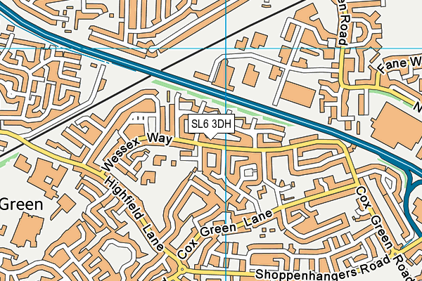 SL6 3DH map - OS VectorMap District (Ordnance Survey)