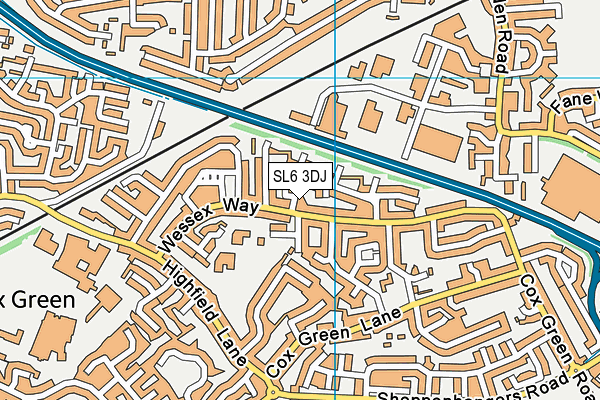 SL6 3DJ map - OS VectorMap District (Ordnance Survey)