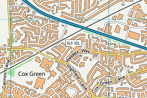 SL6 3DL map - OS VectorMap District (Ordnance Survey)
