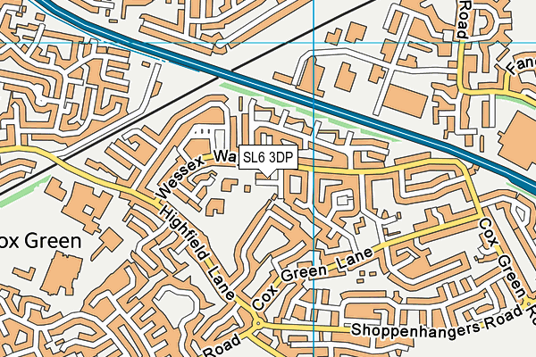 SL6 3DP map - OS VectorMap District (Ordnance Survey)